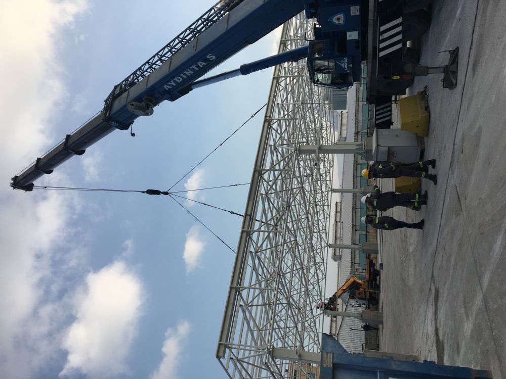 Evyapport Limanı 
Uzay Çatı İmali ve Montajı yapılması